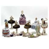 Porcelain Lady Figures 5ï¿½ Tall and Smaller -One