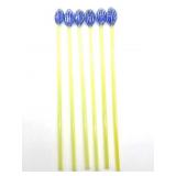 Handblown Art Glass Blue and Green Swizzle Stick