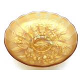 Vintage Fenton Marigold Carnival Glass Peacock