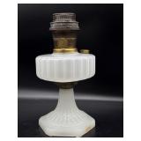 Antique Aladdin Corinthian Milk Glass Oil Lamp