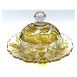 Antique Hobbs & Brockunier Leaf and Flower Glass