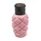 Antique Pink Glass Cone Pattern Salt/Pepper