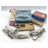 (2) Vintage Sewing Notions Boxes and Vintage