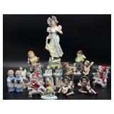 Vintage Porcelain Figures 9.25? Tall and Smaller