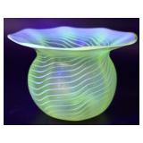 Uranium Glass Opalescent Swirl Handblown Glass