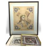 Antique and Vintage Textile Art in Frames 23ï¿½ x