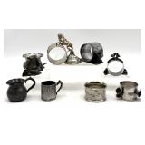 Antique Silverplate and Metal Napkin Rings and