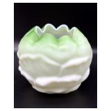Vintage Handblown Satin Glass Cabbage Glass 4ï¿½