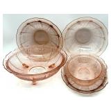 Antique Cherry Blossom Pattern Pink Depression