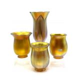 Quezal Iridescent Light Shades and Unmarked