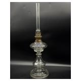 Antique Handblown Glass Oil Lamp 21.5ï¿½ Tall