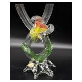 Vintage Made in Czechoslovakia Art Glass Bud Vase