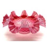 Antique Hobbs Brockunier Cranberry Opalescent