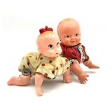 (2) Vintage Celluloid/Plastic Wind-Up Crawler