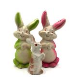 (3) Vintage Easter Bunny Paper Mache Pulp Paper