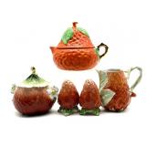 Vintage Strawberry Shaped Porcelain Creamer,