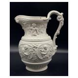 Antique Parian Ware Pitcher 8.75ï¿½ Tall- chip