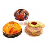 Colorful Art Glass Light Fixture Shades 4.25ï¿½ x