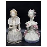 (2) Vintage Cordey Porcelain Bust Figures 9ï¿½
