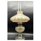 Antique Aladdin Washington Drape Glass Oil Lamp