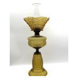 Antique Adams & Co Amber Glass Thousand Eye Oil