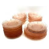 Pink Depression Glass Cherry Blossom Pattern
