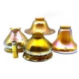 Vintage Iridescent Glass Lamp Shades 4.5ï¿½ Tall-