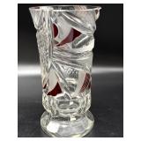 Vintage Czechoslovakia Crystal Vase 8ï¿½- chip