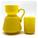 Vintage Carlo Moretti Murano Yellow Art Glass MCM