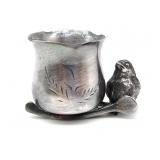 (2) Antique Derby Silverplate Best Wishes