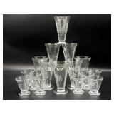 Fostoria Clear Baroque Glass Cups 5.5? and 3?
