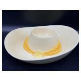 Metlox Ceramic Sombrero Chip Dip Dish 14ï¿½ x 13ï¿½ x