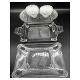 Antique Snowdrop Pattern Ice Cream Tray and Bowls