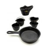 Cast Iron Ashtray and Miniature Cast Iron Coal