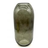 Large Hand-Blown Grey Stained Glass Vase 14.5ï¿½