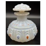 Antique Milk Glass Bottle with Stopper 4.5ï¿½