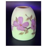Fenton Burmese Glass Handpainted Fairy Lamp
