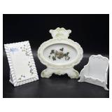 Antique Milk Glass Frame Stand 6.75ï¿½, Porcelain