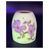 Fenton Burmese Glass Handpainted Fairy Lamp