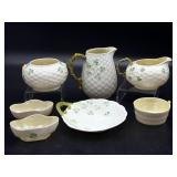 Vintage Belleek Basketweave Shamrock Porcelain