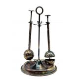 Antique Silverplate Tea Steepers on Stand -