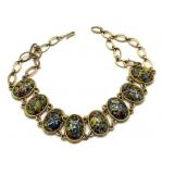 Art Glass Beaded Necklace 16"