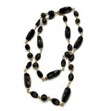 Millefiori Art Glass Beaded Necklace  30"