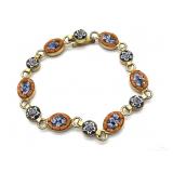 Mini Mosaic Art Glass Bracelet 6.5"