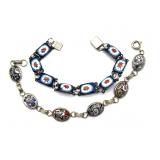 Millefiori Art Glass and Art Glass Bracelets 7"