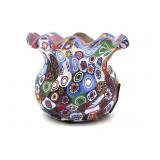 Millefiori Murano Art Glass Toothpick Holder 2"