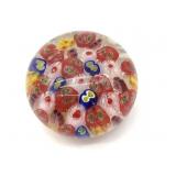 Millefiori Murano Art Glass Paperweight 2" Tall