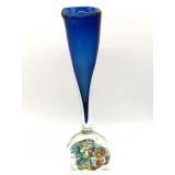 Millefiori Murano Art Glass Vase 10.75" Tall