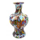 Millefiori Murano Art Glass Vase 4.75" Tall
