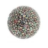 Millefiori Murano Art Glass Paperweight 3.5" x